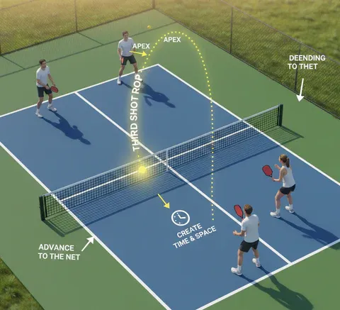 Cơ chế Vật lý của Cú Third Shot Drop: Kỹ thuật 'Xoay Chuyển Cục Diện' trong Pickleball