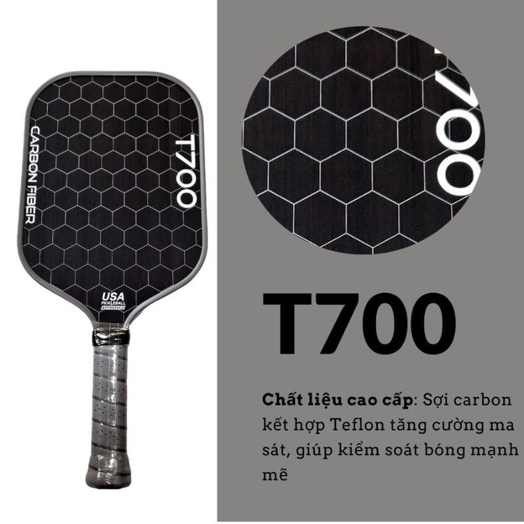 So Sánh Các Loại Bề Mặt Vợt Pickleball Phổ Biến: Nên Chọn Sợi Thủy Tinh, Than Chì Hay Carbon T700?