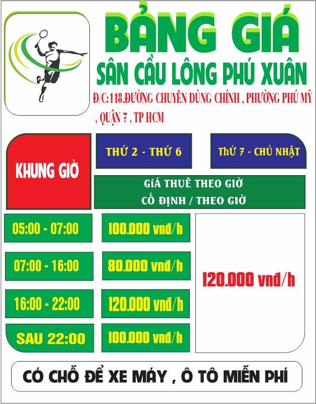 SÂN CẦU LÔNG PHÚ XUÂN QUẬN 7 6