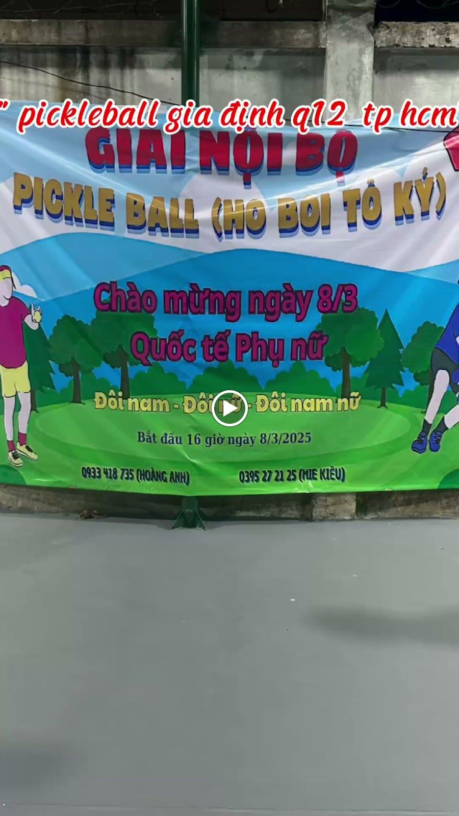 Sân PICKLE BALL (hồ bơi Tô Ký) 1