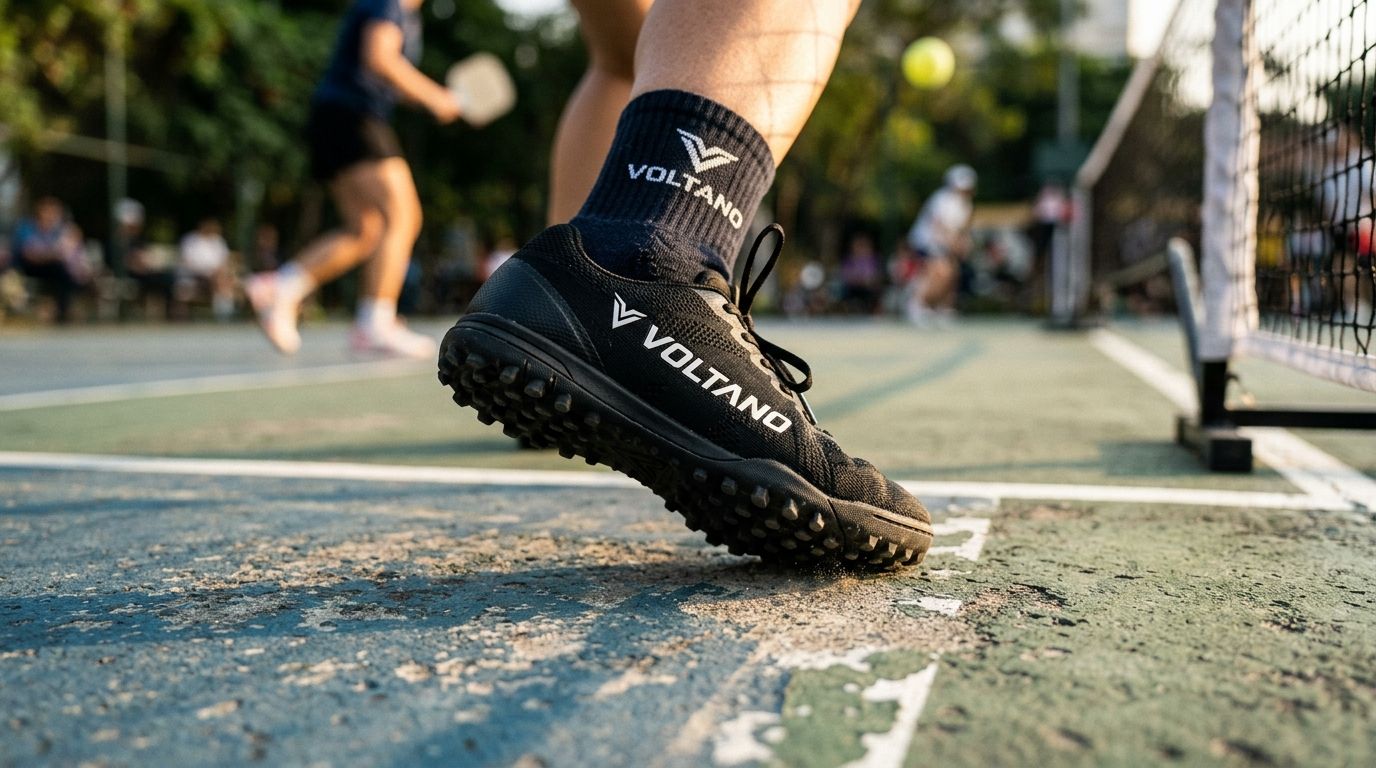 Giày bóng đá đế TF có dùng chơi pickleball trên sân cứng được không?