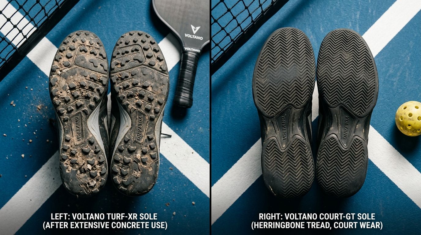 Giày bóng đá đế TF có dùng chơi pickleball trên sân cứng được không?