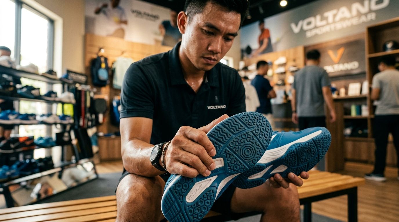 Giày pickleball nên có đế cứng hay mềm? So sánh ảnh hưởng đến cơ chân và hiệu suất