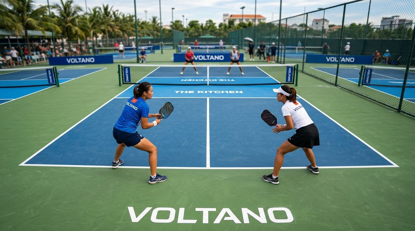 Tư thế chờ đúng cách trong pickleball để phản ứng nhanh với mọi kiểu đánh